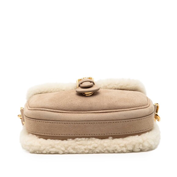 Pre-Loved Dior Small Suede Shearling Bobby Crossbody - Picture 2 of 9